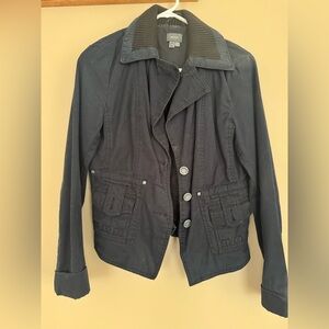 Mexx Black Utility Jacket with Button Accents